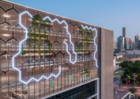 Greenslopes Private Hospital main entrance at night in Brisbane Queensland